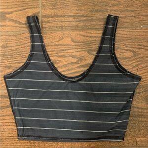 Striped Teeki crop top/sports bra